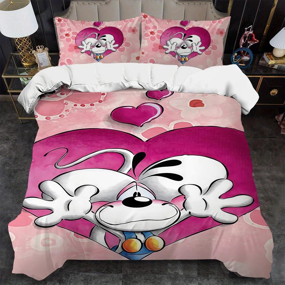 3D Cartoon D-Diddl Duvet Cover and Pillowcase, Home Bedding Set, Teen and Adult Bedroom Decor, Gift for Boys and Girls