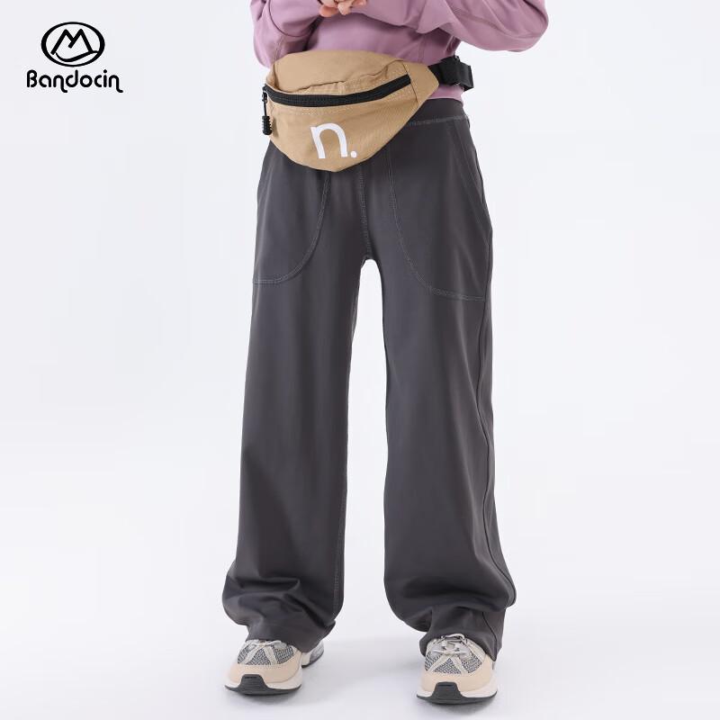 Girls' Loose Fit Straight-Leg Sporty Casual Pants