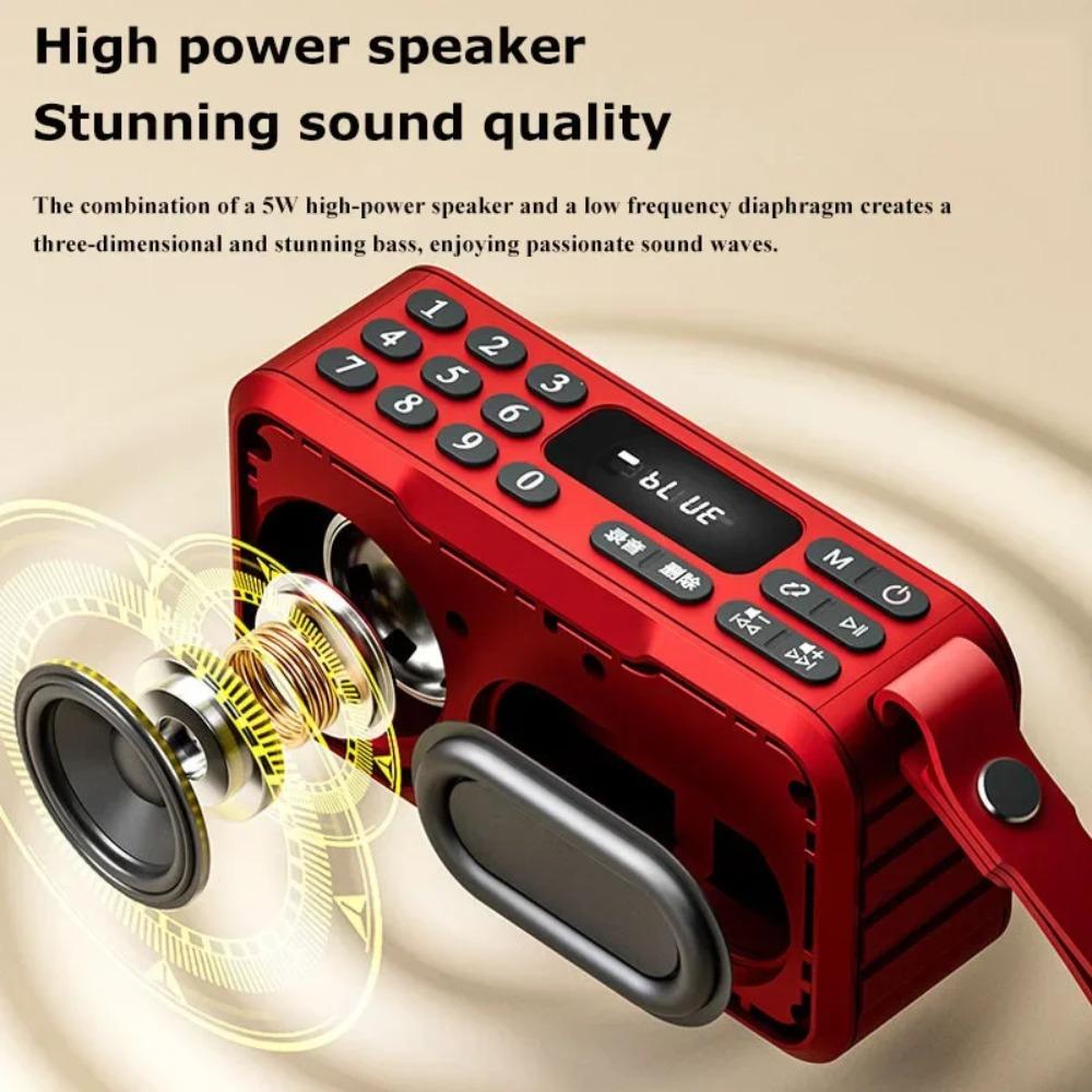 Портативное Радио FM Мини Bluetooth Радио Динамик Hifi Звук Саундбар Сабвуфер Громкая Связь Walkman Музыкальный Плеер Регистратор с Микрофоном