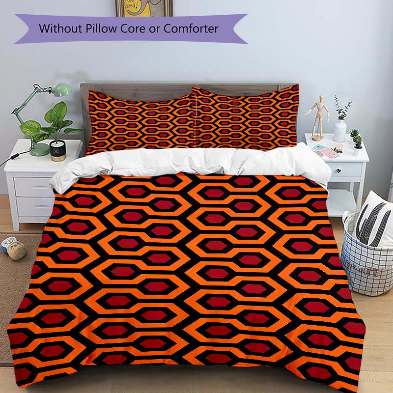 Abstract Hexagonal Print 3Pcs Bedding Setduvet Cover With 2 Bedropillowcase Home Birthday Gift