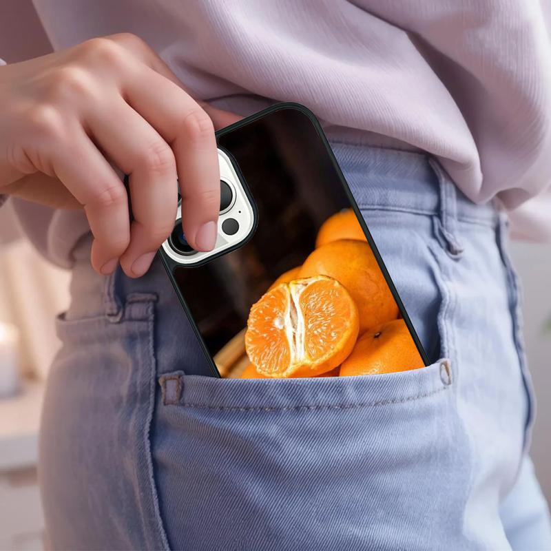 Mandarin Fruit Peeled Phone Case For iPhone 17 Air 15 16e 14 13 Pro Max Coque 12 11 Pro Max PLUS cover