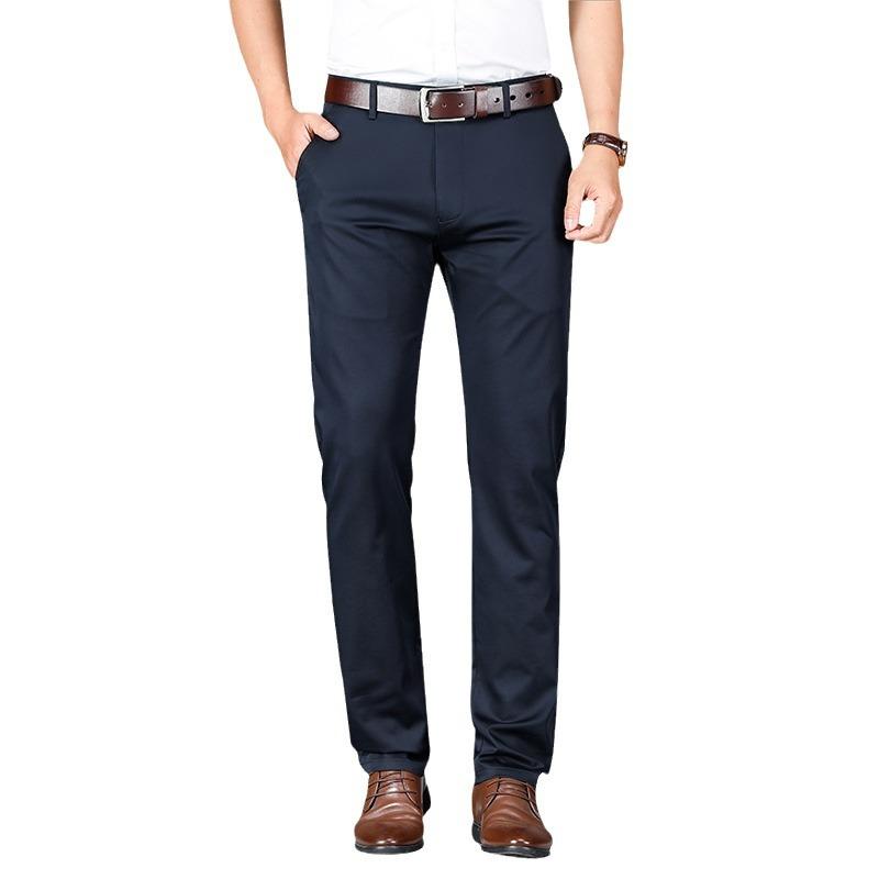 Новые осенние и зимние мужские брюки, трендовые универсальные повседневные брюки, мужские свободные прямые деловые повседневные брюки