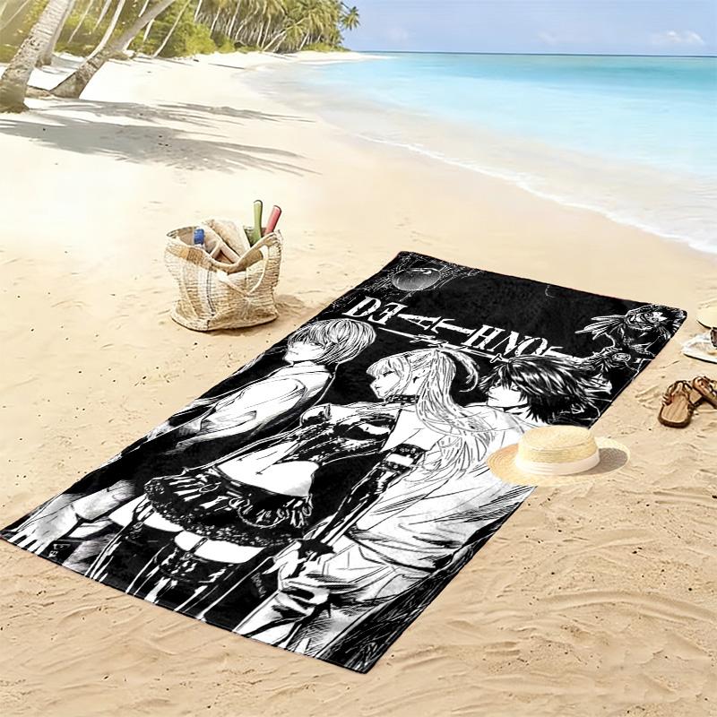 Death Note Anime Print Beach Towel, Large Soft Quick Dry Towel for Beach Camping Swimming
