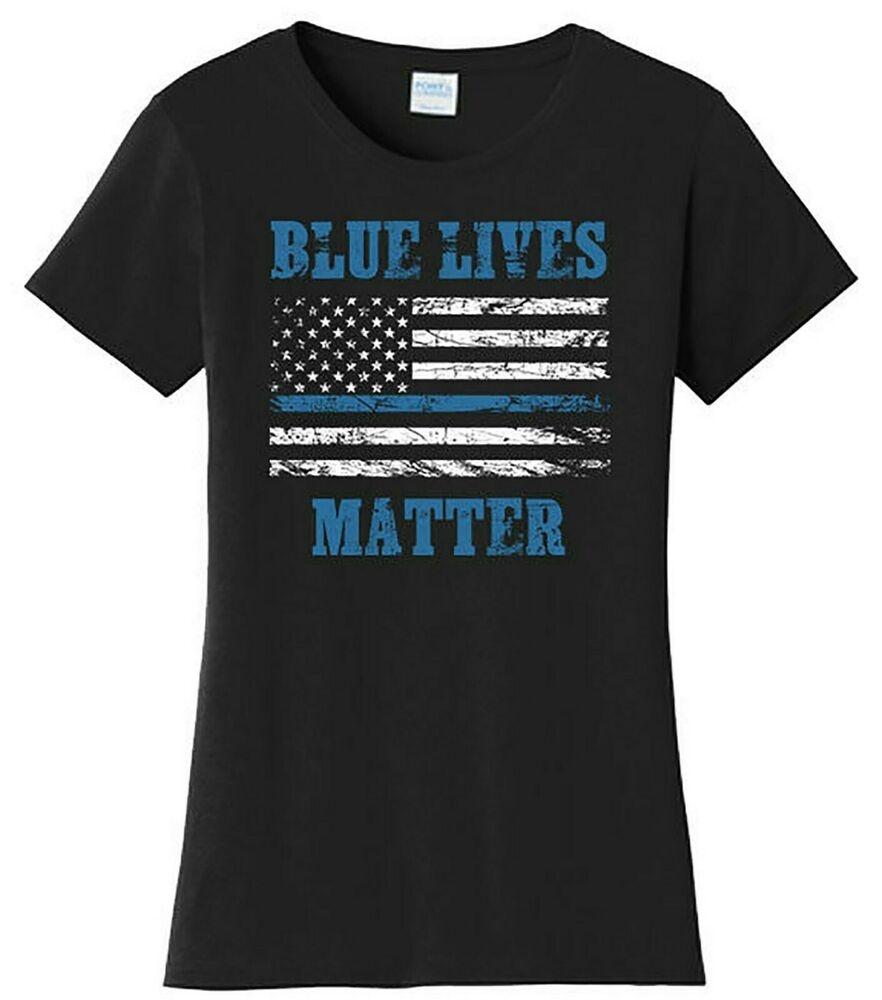 Police Blue Thin Line Flag Blue Lives Matter Wife Tee Unisex T-shirts