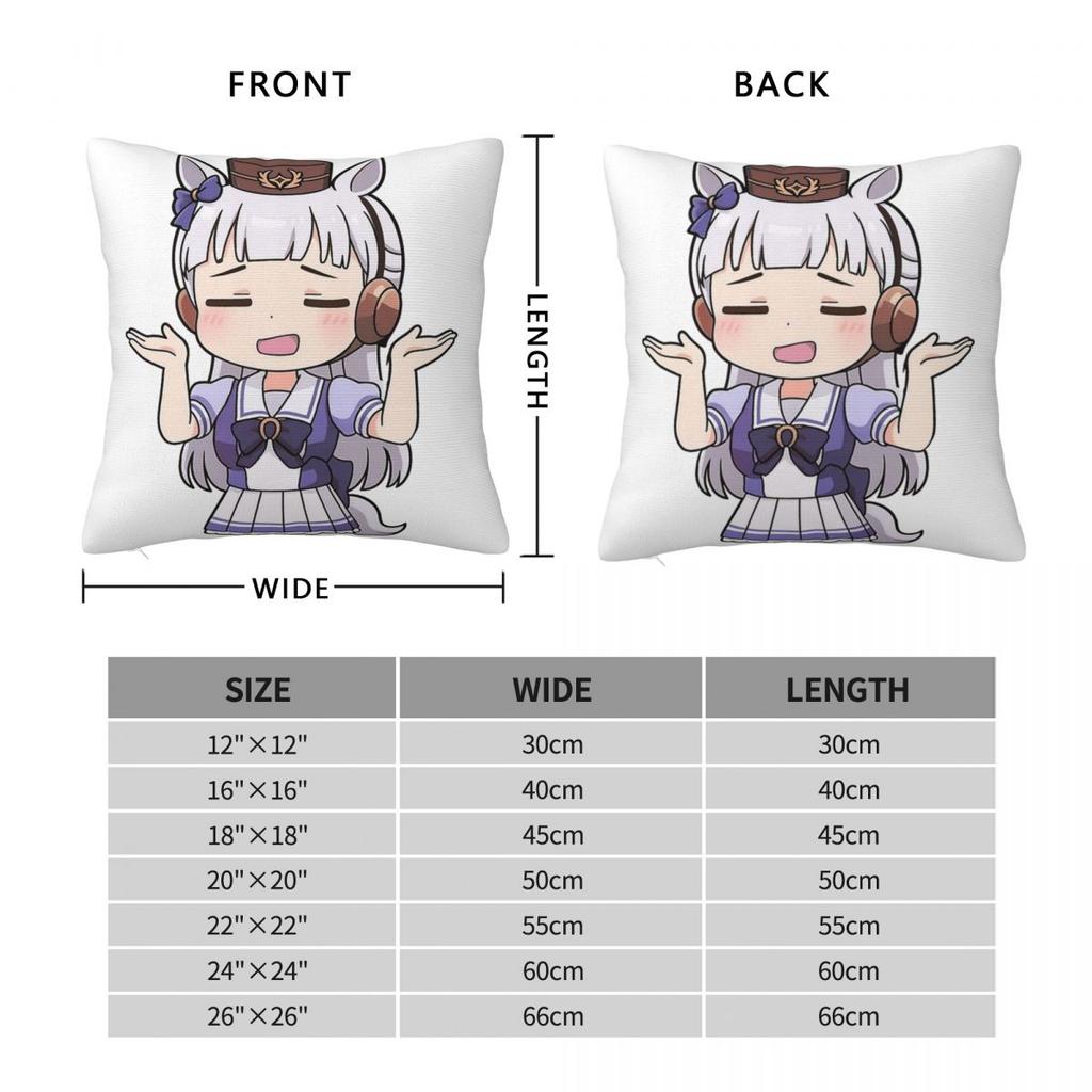 Decorative Pillow Covers Gold Ship Meme Chibi From Uma Musume Pretty Derby Merch Home Throw Pillow Case Cover Square Multi Size