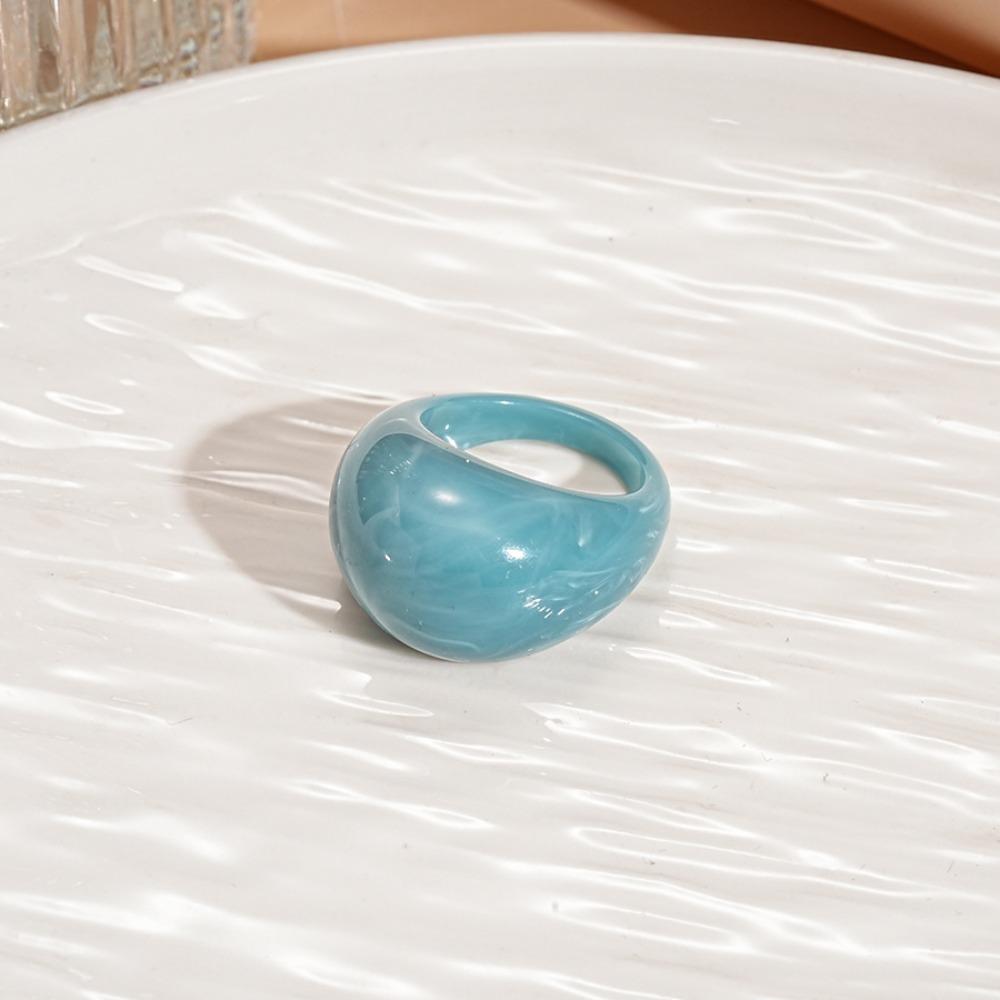 Мелард Цвет Прозрачная Смола Кольцо Шарм Неправильное Кольцо Темперамент Акриловое Геометрическое Кольцо Подарок