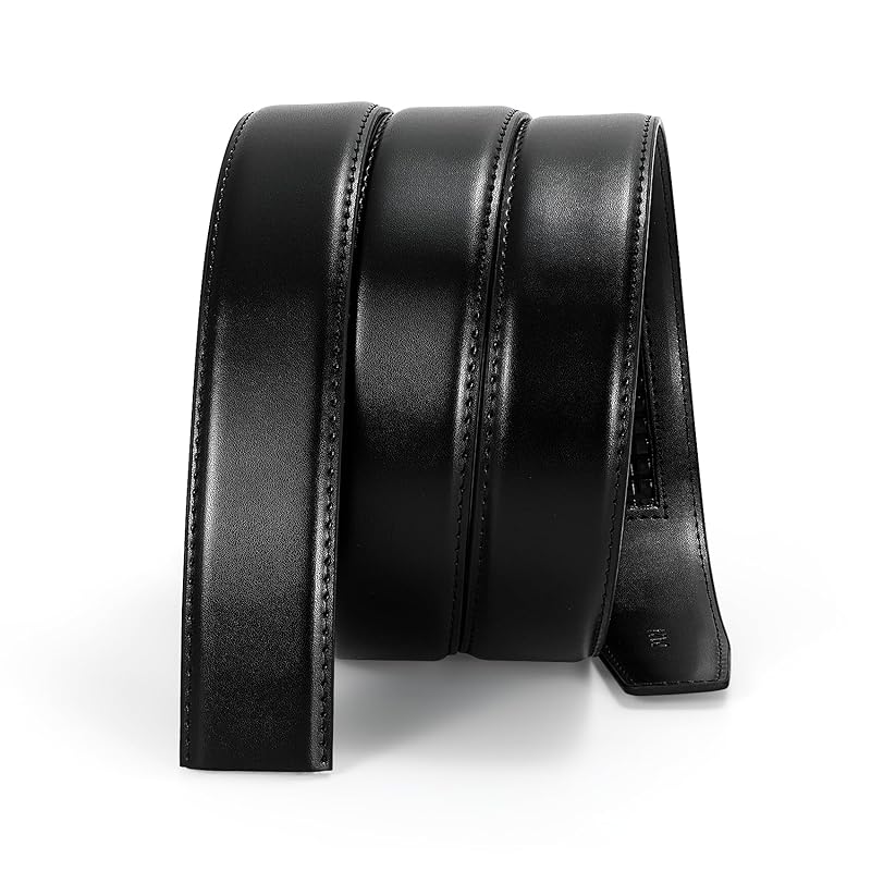 [JASGOOD] ремень мужской [Комфорт для замены только Obi] Тип с автоматической блокировкой Ширина 3,5 см 130 см большой размер коровья кожа Прочный размер регулируется бизнес Для