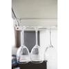 Yamazaki Under-Cabinet Wine Glass Hanger Plate, White, 2905