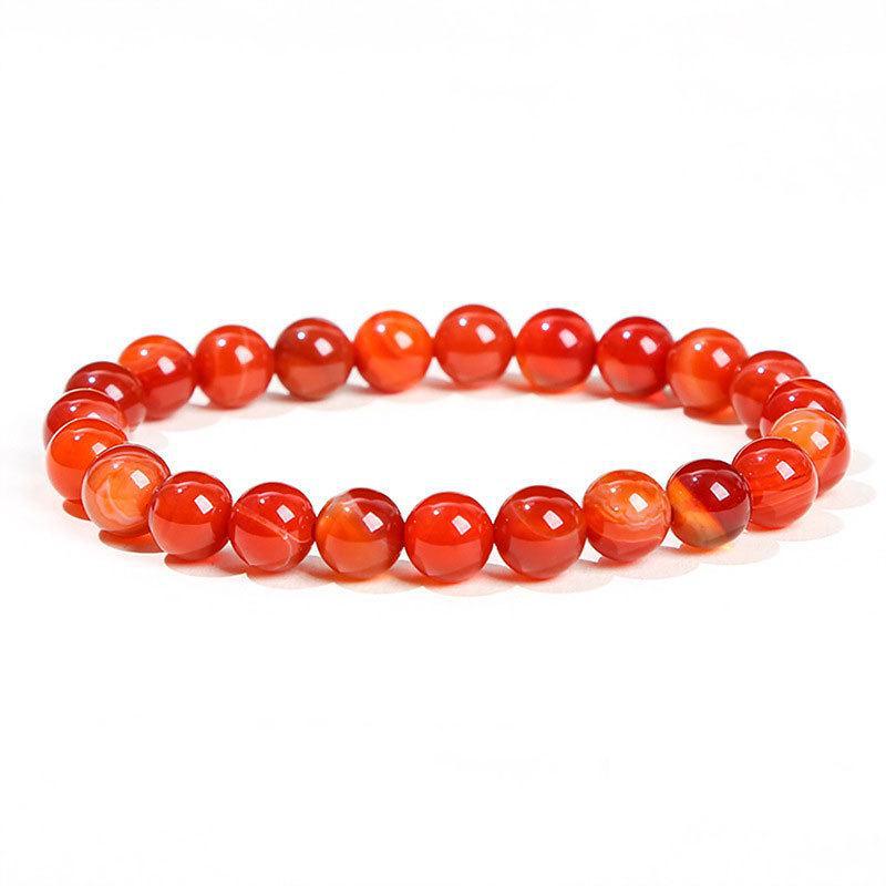 Браслет из натурального хрустального агата с тигровым глазом - стильные круглые бусины, украшения унисекс