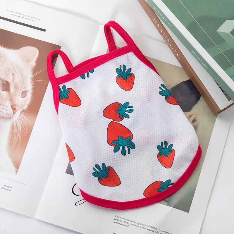 Летняя одежда для щенков для маленьких и средних собак, дышащий летний жилет без рукавов для домашних животных, костюм чихуахуа, плюшевый костюм, футболка