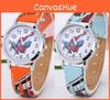 Spiderman Childrens Watches Pu Cartoon Modern Fans Gifts Fashion Versatile