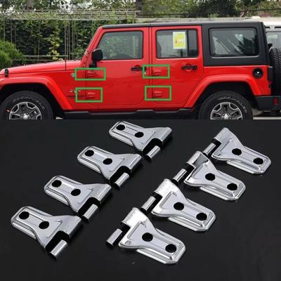 8 шт. автомобильный ABS хром боковая дверная петля защитная крышка отделка автомобиля стиль авто аксессуары для Jeep Wrangler JL 2018
