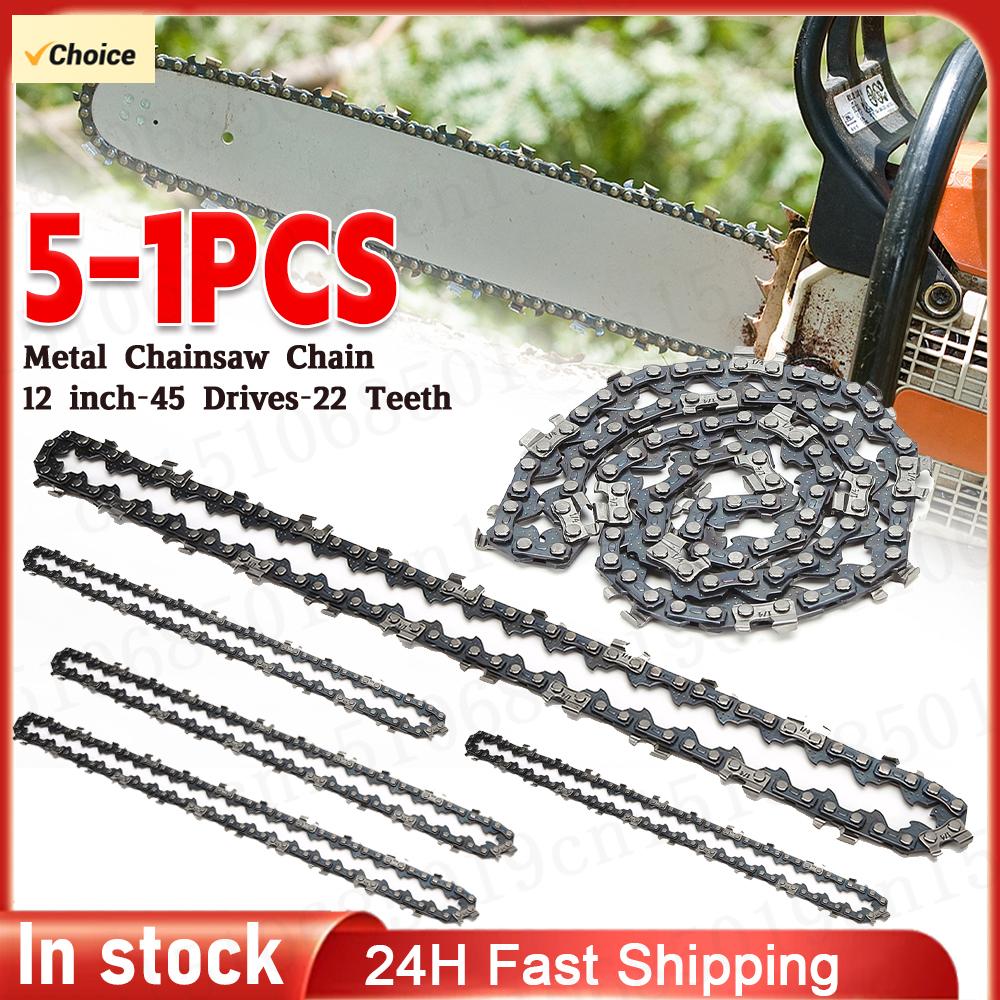 8/12 Inch Metal Saw Chain Spare Parts Electric Chainsaw Chain 3-1PCS Chainsaw Blades for Wood Branch Cutting Accessories