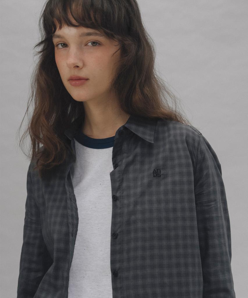 ANDNEEDS Veil Check Shirt (Charcoal)