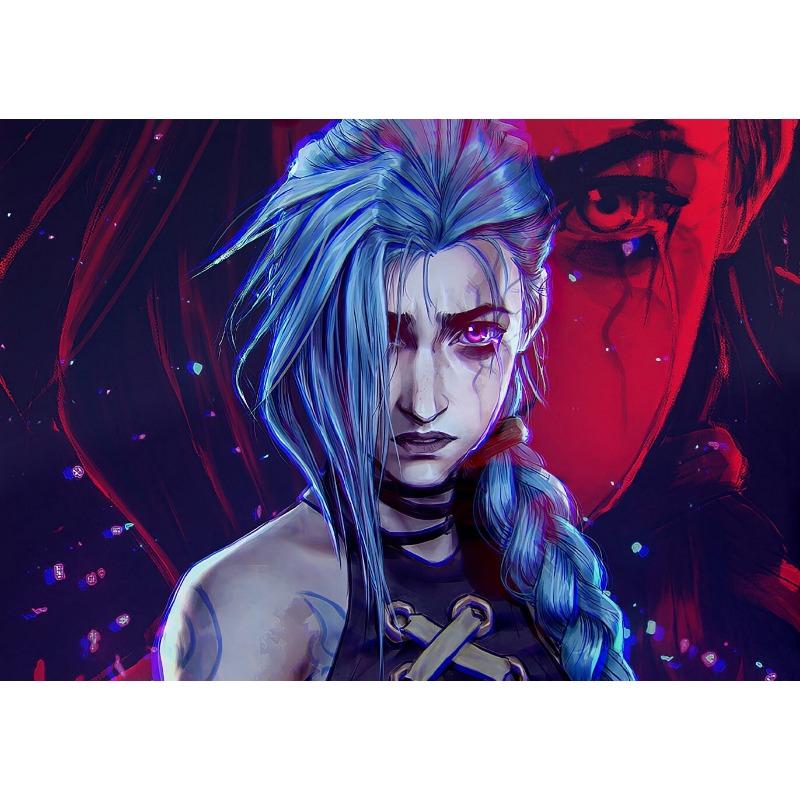 Аркейн Лига Легенд Сериал Постер Принт Холст Искусство Картины Дом для Гостиной и Игровой Комнаты Настенный Декор Бескаркасная Картина