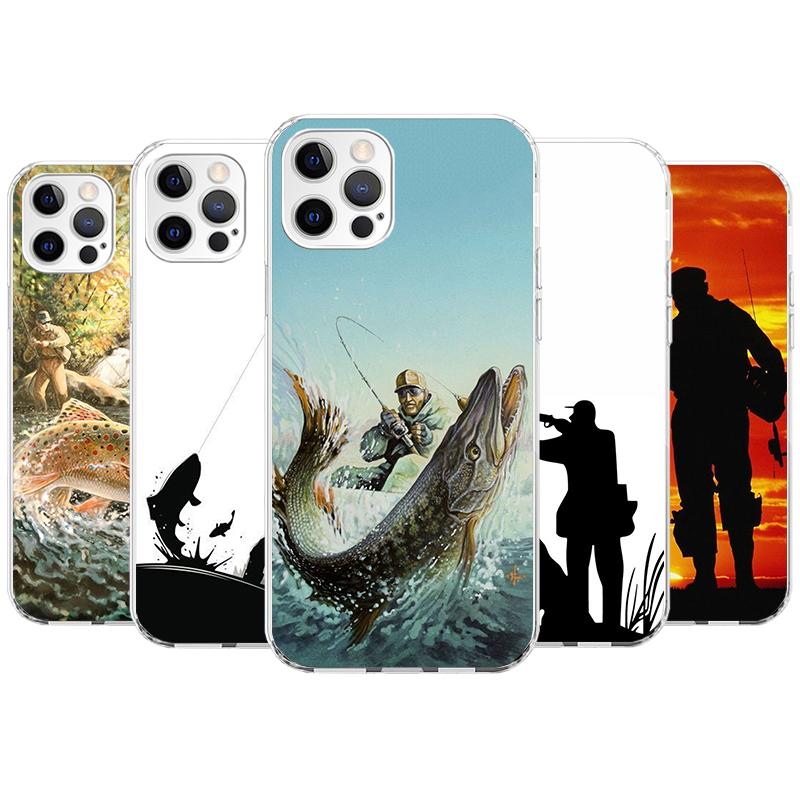Чехол для телефона «Человек с охотой и рыбалкой» для Apple iPhone 11 12 13 15 14 Pro 7 XR X XS Max 8 Plus + Mini SE, мягкий чехол с индивидуальным принтом