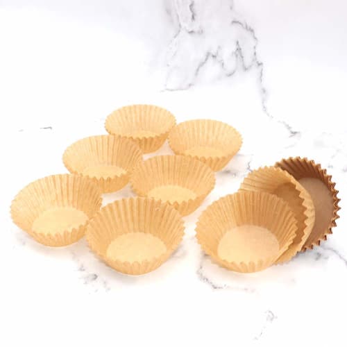 Natural Cupcake Liners, Unbleached Muffin Liners, Greaseproof Paper Baking Cups, Standard Size Paper Cupcake Liners for Baking Muffins and Cupcakes, N