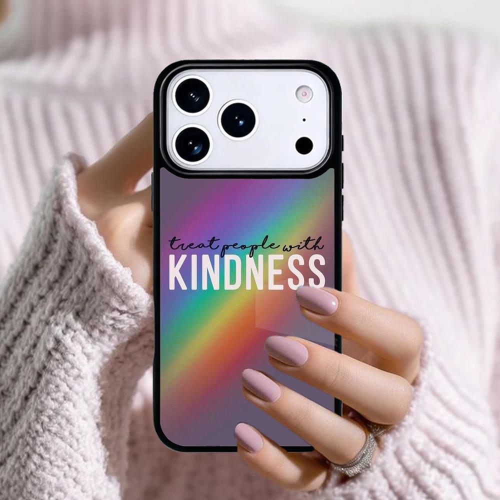 Treat People With Kindness Phone Case For Apple iPhone 17 Air 16E 15 14 Plus 13 12 11 Pro Max Mini Funda Cover