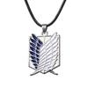Anime Attack On Titan Necklace Wings Of Freedom Eren Scout Legion Stationary Guard Military Police Trainee Squad Pendant Jewelry