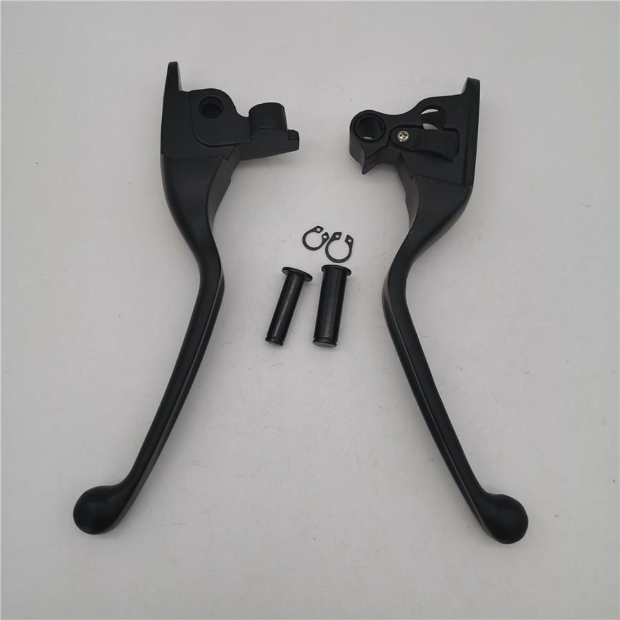 Пара левых и правых черных алюминиевых рычагов тормоза и сцепления для мотоцикла/скутера