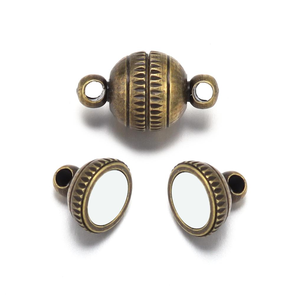 5pcs/Lot Round Strong Magnetic Clasps for For Jewelry Making End Chain Buckle Hook Clasps Connector DIY Bracelets Necklace