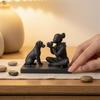 3D-печатная скульптура собаки и хозяина Статуя собаки и хозяина Настольная фигурка животного