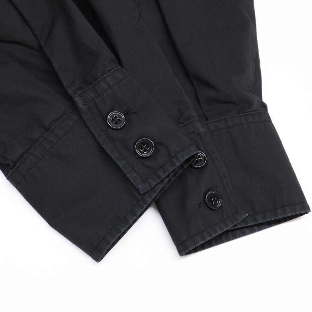 MM6 S32DL0261 20AW Черная блузка с оборками топы S черныйПодержанный