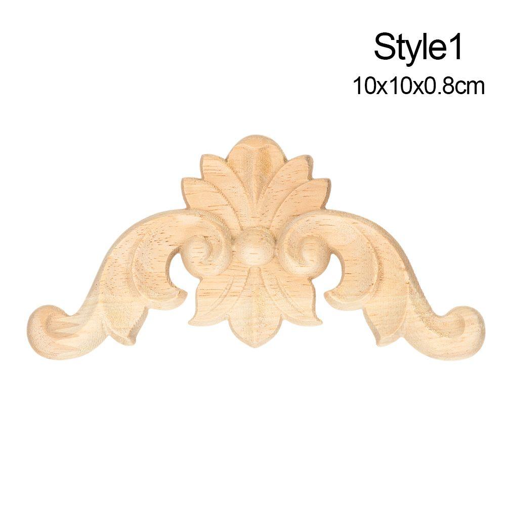 Наклейки Аппликации Аппликация из цельного дерева Угловой цветок Резьба по дереву Мебельная наклейка Деревянная аппликация