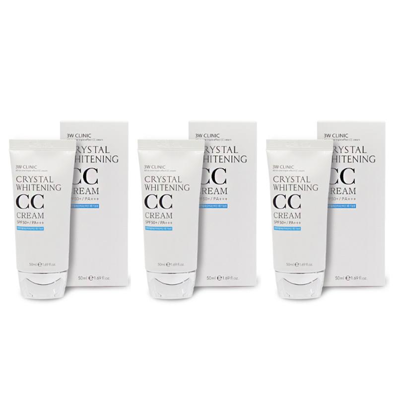 3w Clinic Crystal Whitening Natural Tone-Up CC Cream SPF50+ PA+++ 50мл (3 варианта)