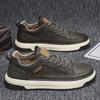 Men's Leather Driving Walking Shoes Outdoor Jogging Sneakers Male Non-Slip Skate Flats Trainers Youth Boys Student Footwear 2024
