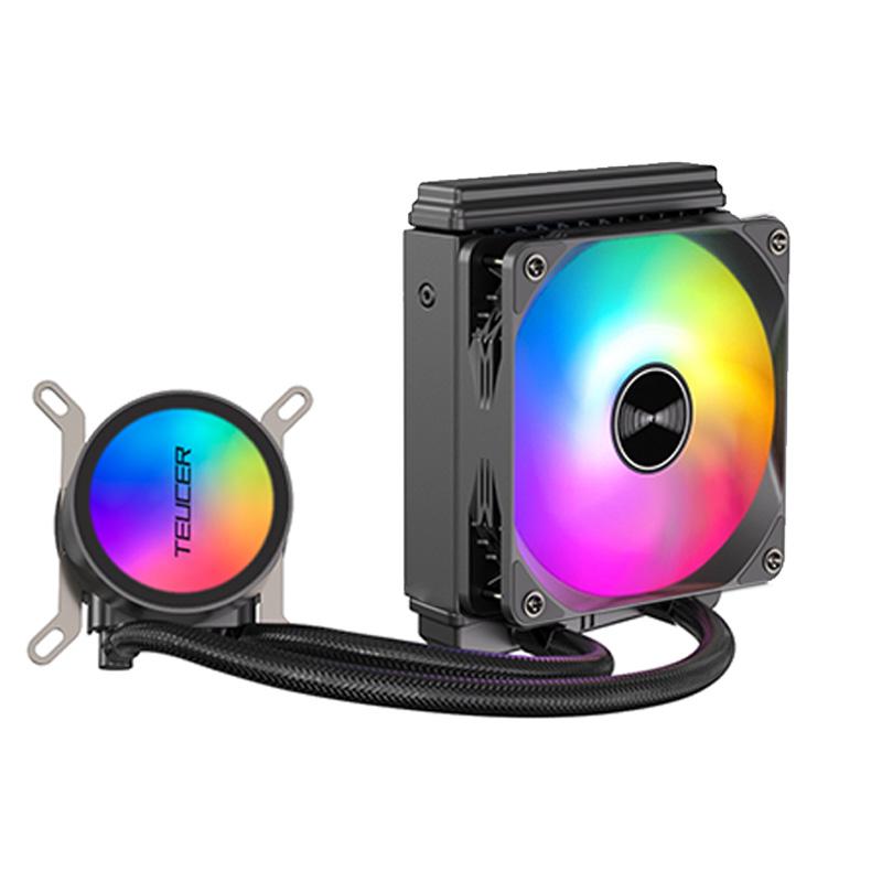 TEUCER AF-120 Water Cooler 12cm RGB Fan Processor Heatsink 120mm PC Water Cooling Radiator For intel 2011/1700/155X AMD AM4 AM5