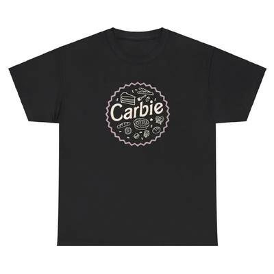 Футболка Carbie Смешная Любитель Углеводов Хлеба Макарон Мем Пародия Y2K Глупый Юмор Футболка