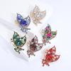Internet Celebrity Luxury Full Diamond Butterfly Brooch Girl Cute Pin Fashion Popular Corsage Accessories