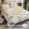 3pcs Yellow Leaves Decoration Printed Quilt Set- Includes 1 Quilt Cover and 2 Pillow Cover (without Filler)
