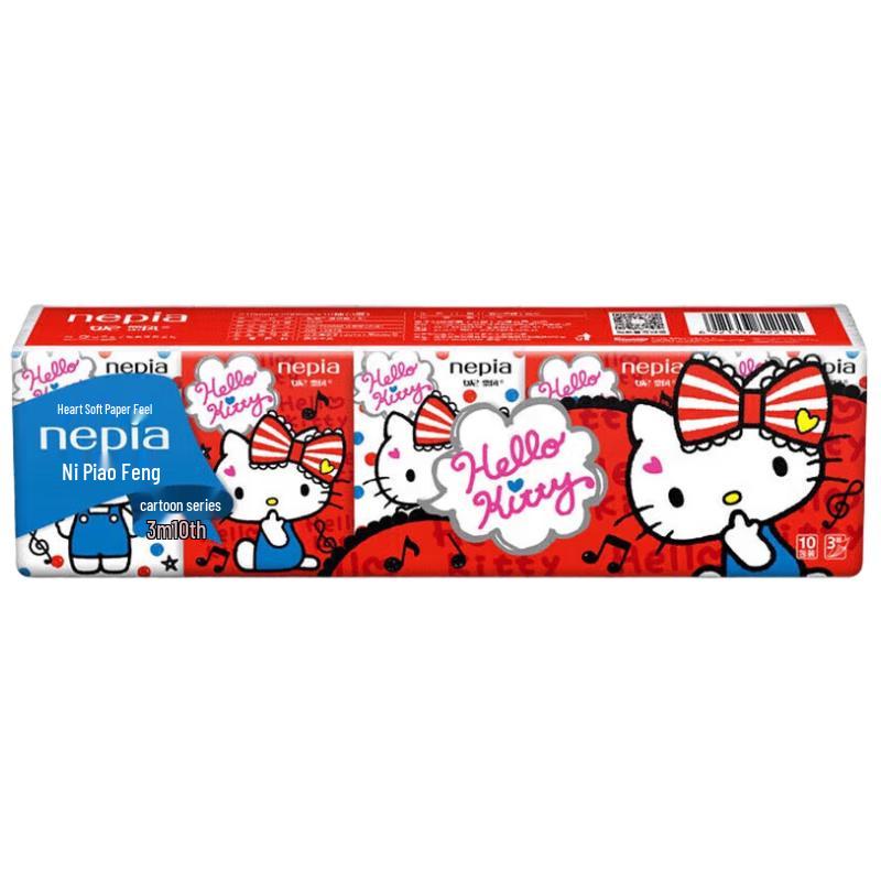 Nepia Hello Kitty 3-слойные мягкие карманные платки - 10 упаковок