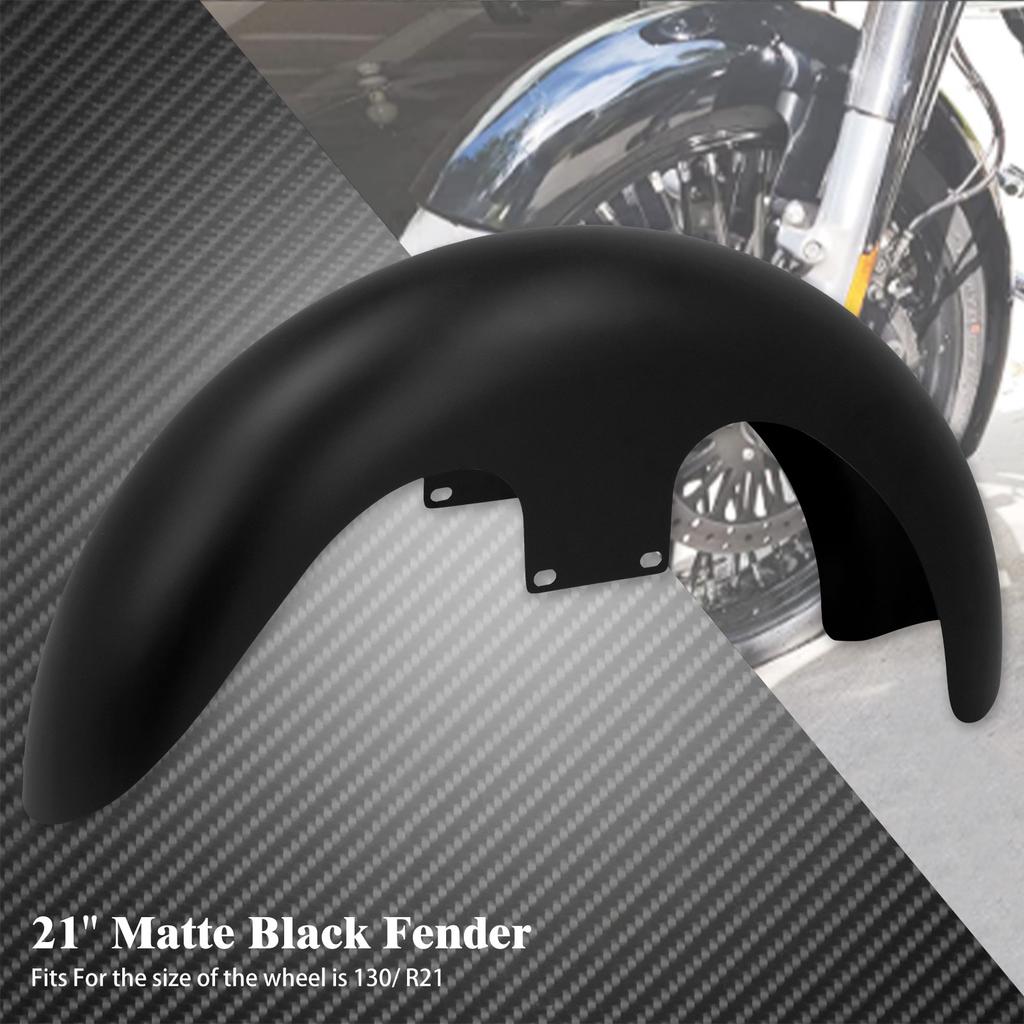 Motorcycle Steel 19'' 21'' Mudguard Wheels Wrap Front Fender For Harley Touring Road King Electra Street Glide Baggers 2014-2023