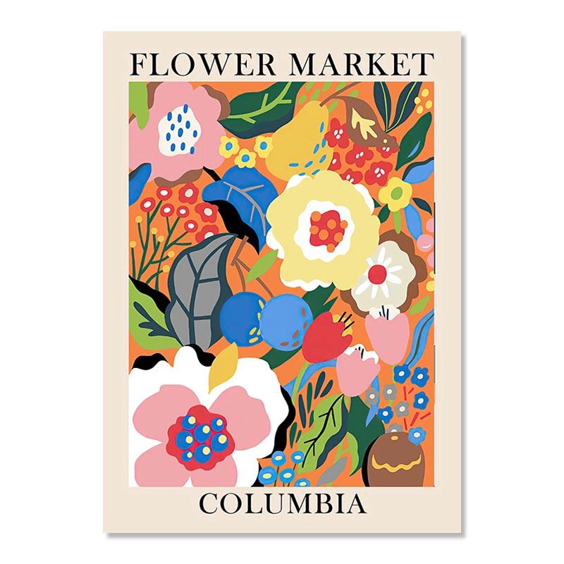 Abstract Flower Market Art Canvas Poster Aesthetic Matisse Painting Retro Floral Print Nordic Wall Picture for Living Room Decor