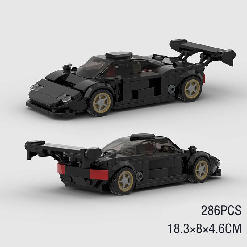 MOC Скоростной гоночный автомобиль Внедорожник Раллийный спортивный Модель Строительные блоки Супер гонщики Транспортное средство Городская Техника Кирпичи Игрушка Рождественский подарок