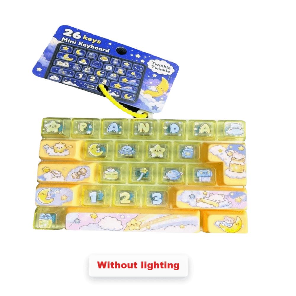 Creative Design Mini Keyboard Pendant Mini Keyboard Keyboard Keychain Kids Bag Pendant