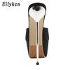 Eilyken Хрустальные Клубные Свадебные Женские Тапочки Сексуальная Платформа Тонкий Высокий Каблук Летние Замшевые Вечерние Сандалии