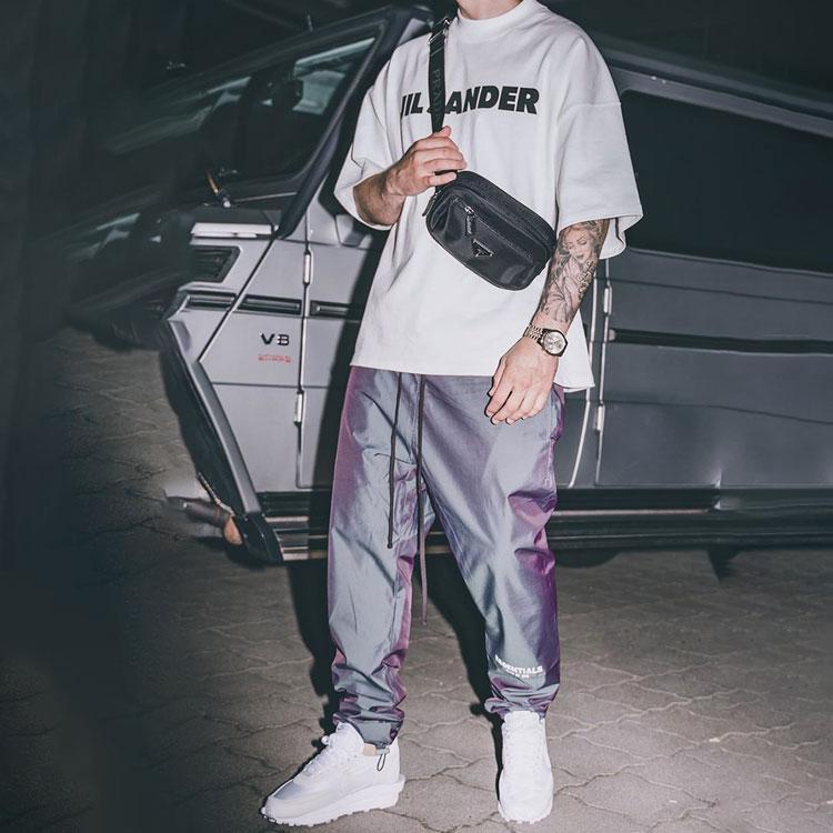 Fear of God Essentials SS20 Иридиевые трикотажные джоггеры с кулиской и флисовой подкладкой Унисекс Штаны Разноцветные FOG-SS20-302
