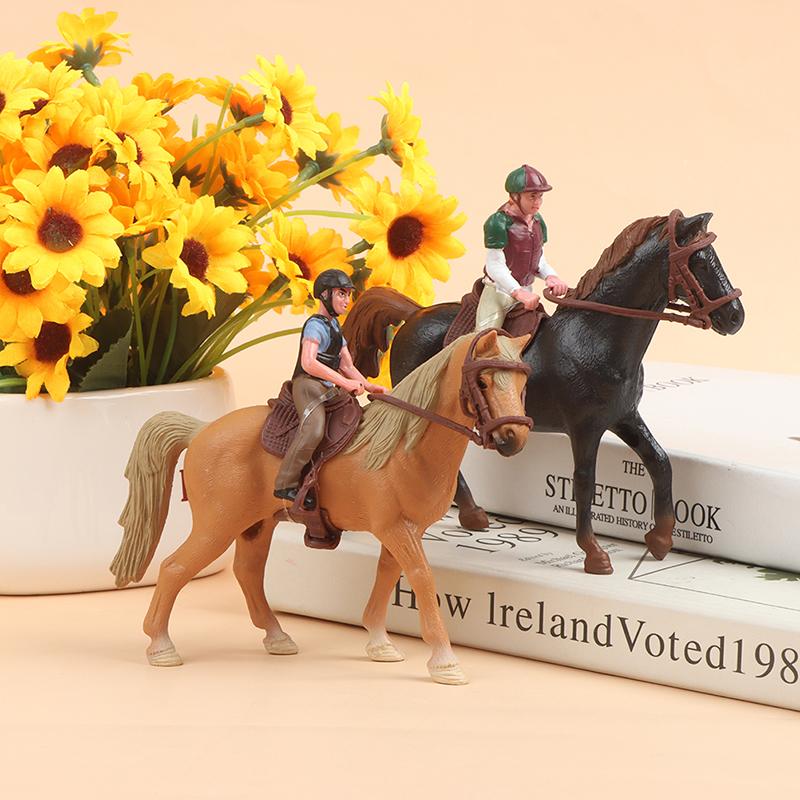 Simulation Mini Animals Horse Racing Models Action Figures Model Education Toys
