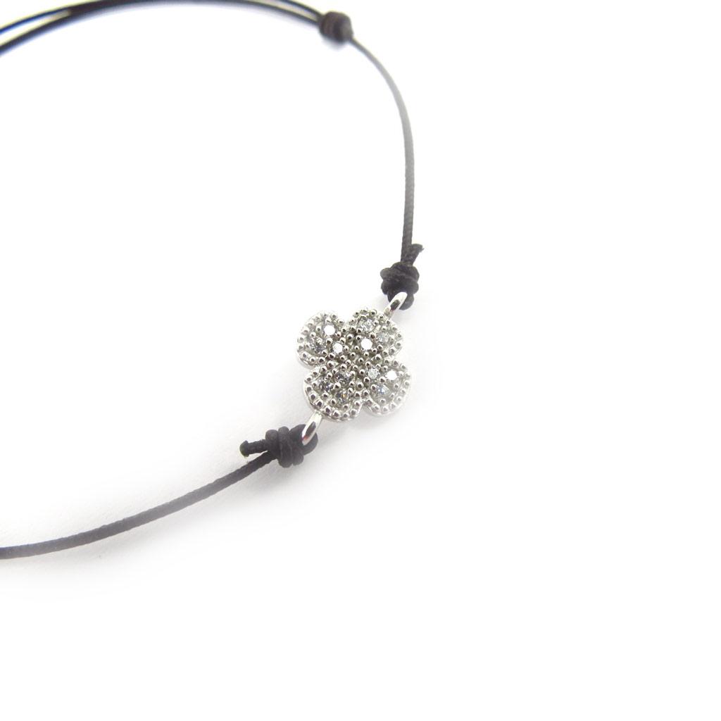 Les Trésors De Lily [K5175] - Silver Bracelet 'Clover' White Silver (rhodium Plated) - 9 Mm