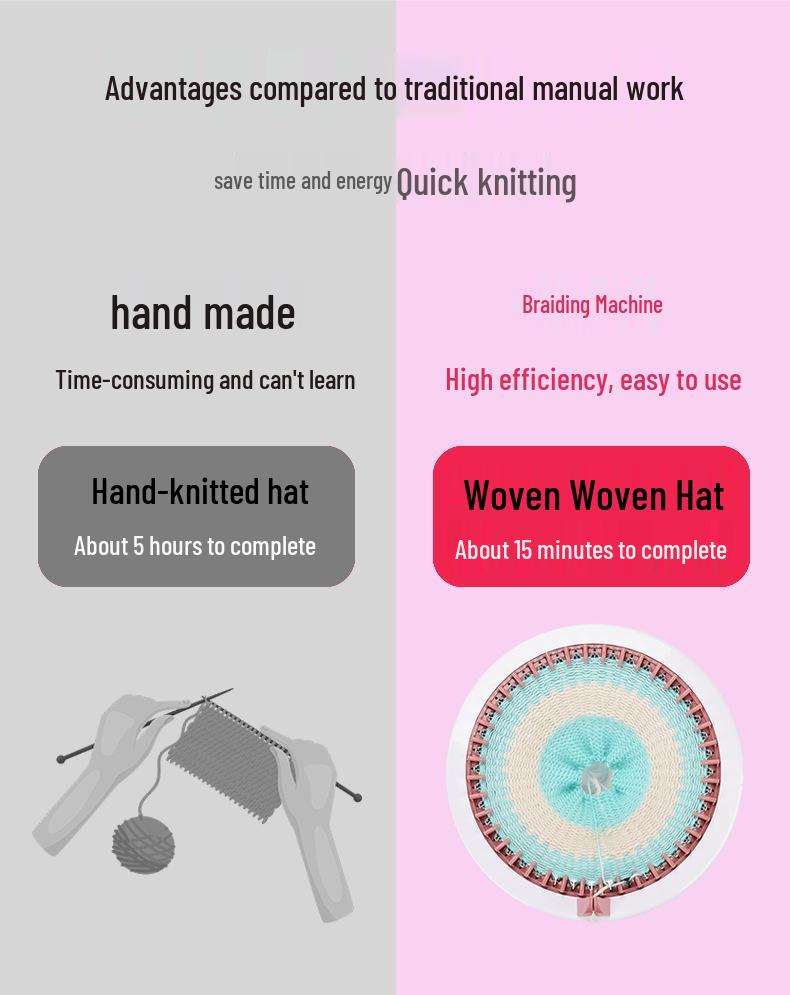 Вязальный станок с ручным приводом для детей для носков, шарфов и свитеров - Домашняя и детсадовская игрушка