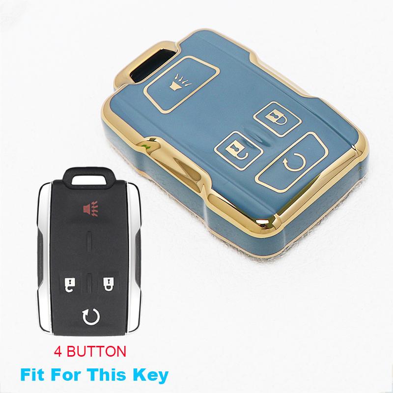 TPU Entry Case Remote Key Fob Shell for Chevrolet Silverado 1500 Colorado 2500 3500 Tahoe Suburban for GMC Sierra Canyon 2014