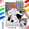 Disney 101 Dalmatians oil paint by numbers painting kit handmade diy home decor gifts for cute puppy lovers romantic wall art decor