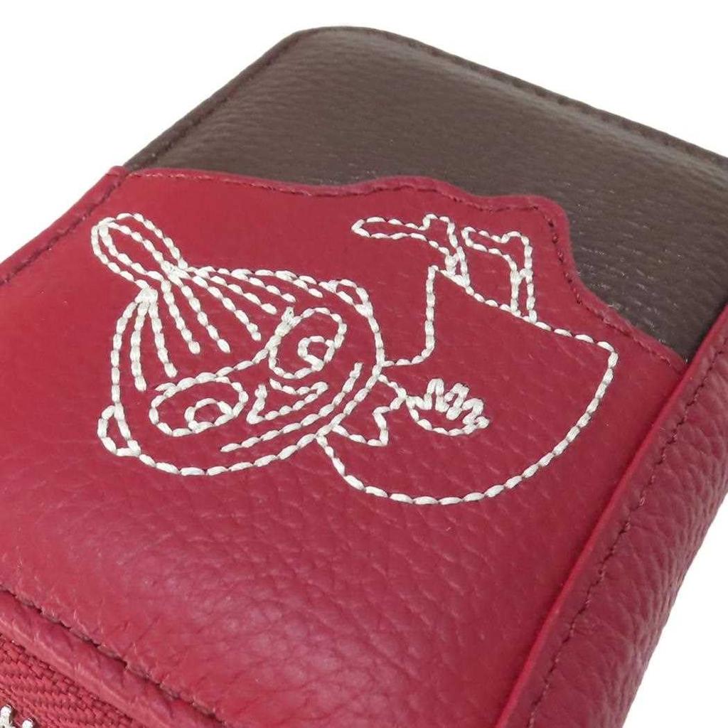 Moomin Little My Genuine Leather Card Pouch Red