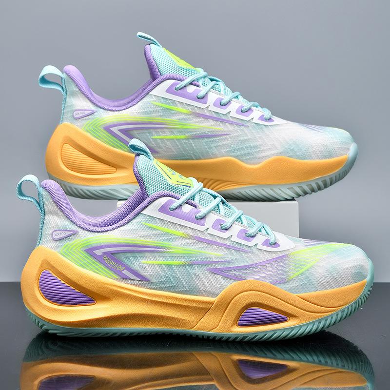 New Mandarin Duck Basketball Shoes Mesh Men's and Women's Mesh Sports Shoes Students Teenagers Big Children Running Shoes