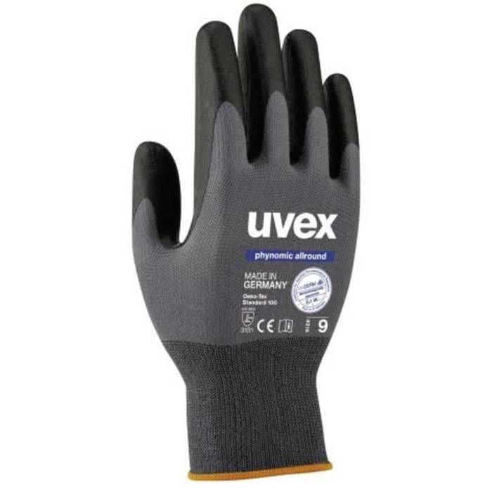 Gants de travail UVEX Phynomic Allround - Gris - Taille 06