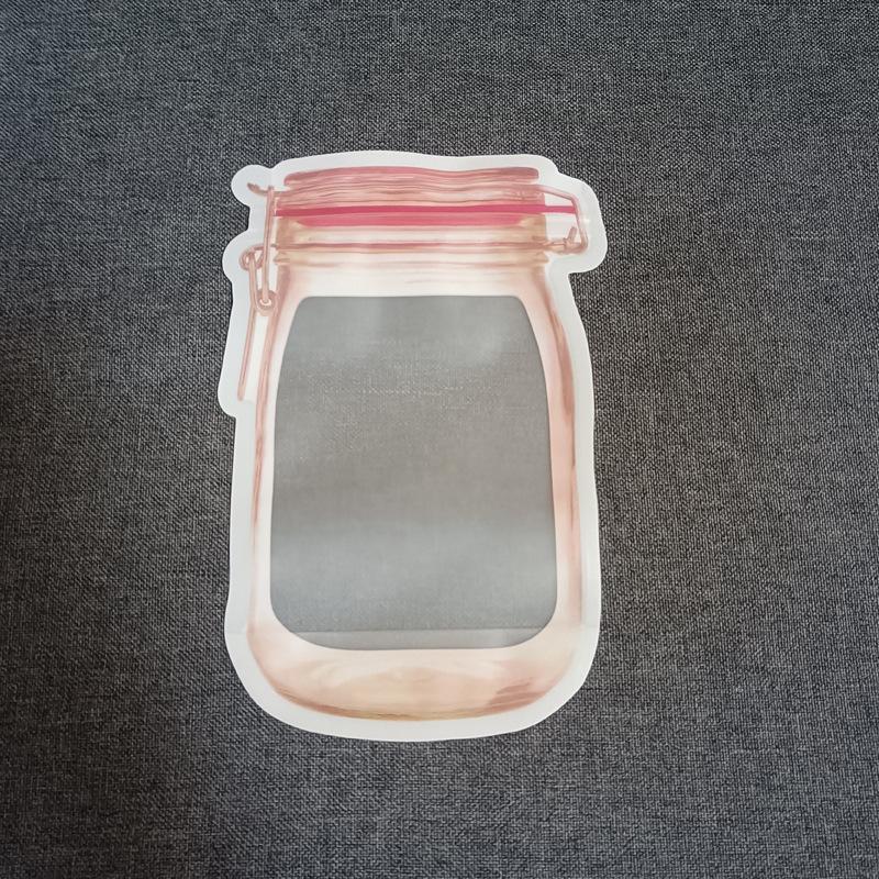 Пакет Mason Bottle Ziplock имеет множество комбинаций, герметичные пакеты для хранения, прозрачные пакеты для закусок, влагонепроницаемые пакеты для сохранения свежести